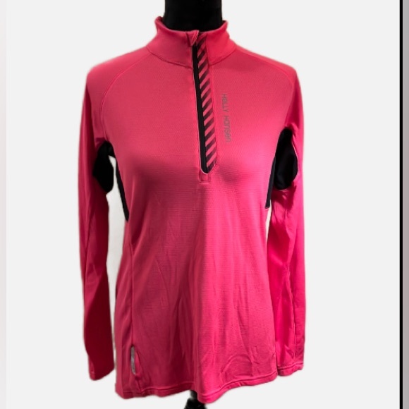 Helly Hansen Tops - Helly Hansen Pace 1/2 Zip LIFA Flow Long Sleeve Bright Pink Ladies XL Slim Fit